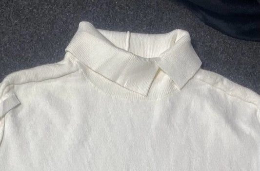 White two piece knit cord set